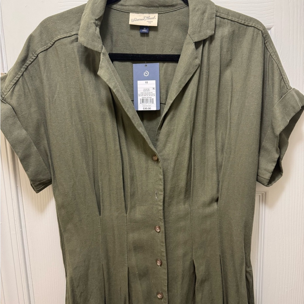 Universal Thread Olive Green Midi Dress - Picture 2 of 2